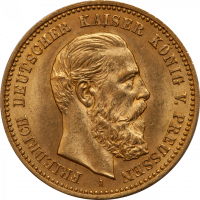 Gold Preussen 10 Mark Friedrich III