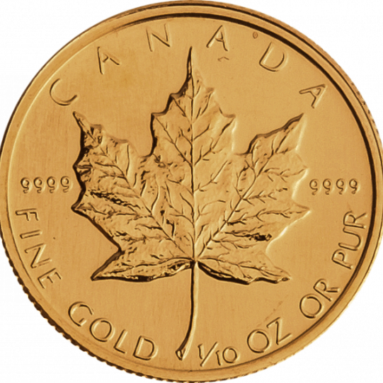 Maple Leaf 1/10 Unze Gold