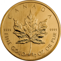 Maple Leaf 1/2 Unze Gold