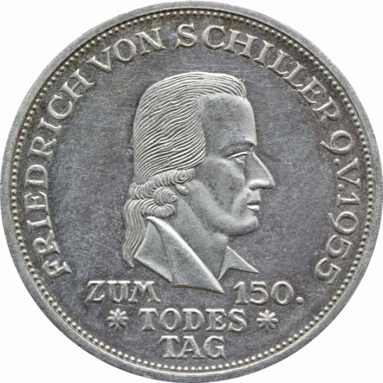 BRD 5.-DM Schiller 1955