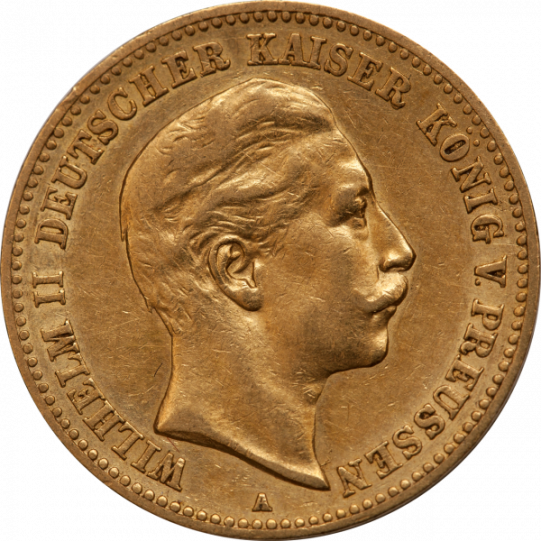 Gold Preussen 10 Mark Wilhelm II